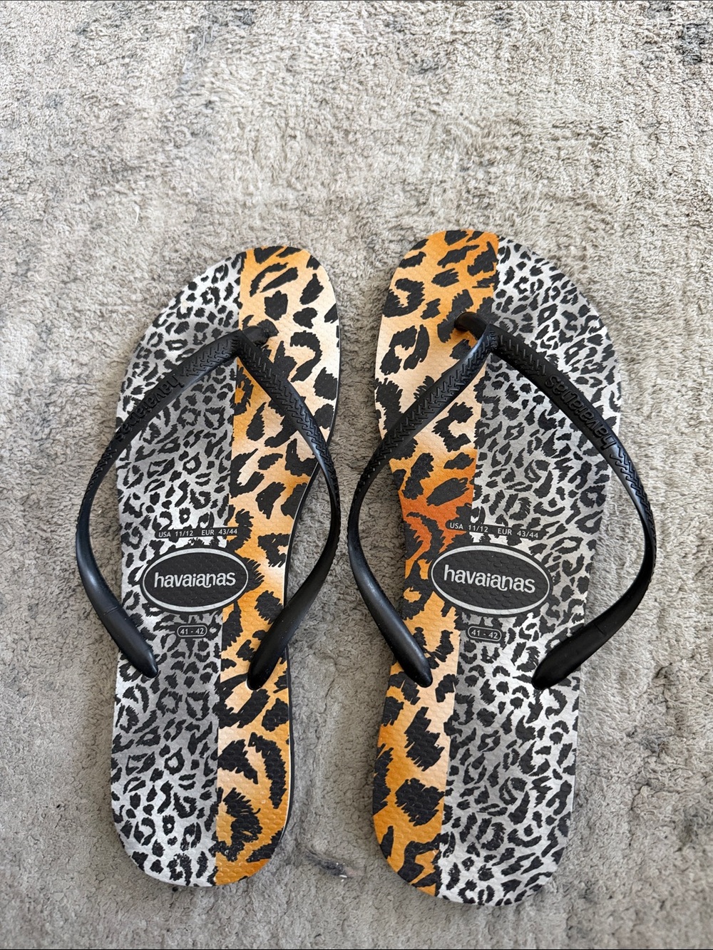 Havaianas Animal Print Flip Flops - Size 11/12
